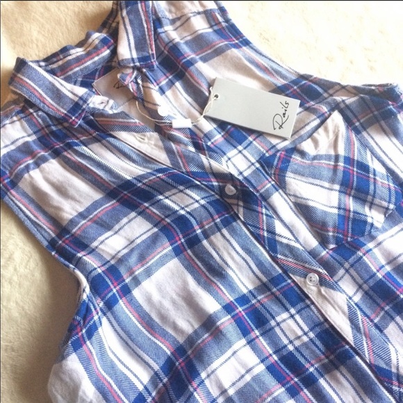 Rails Plaid Long Tunic Button Down - Picture 3 of 5